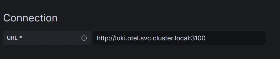 Loki connection setting